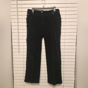 Woolrich Womens Black Corduroy Pants Petite Size 8